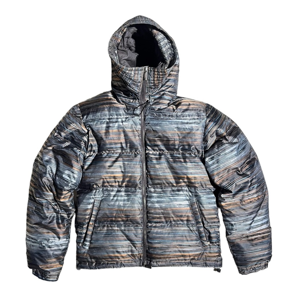 Missoni Mutli Color Striped Puffer Hooded Jacket